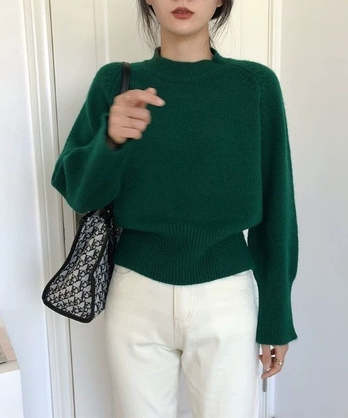 Beststore(ベストストア)の「クールネックニット オーバーサイズニットセーター(ニット/セーター・レディース・ホワイト/ベージュ/ダークブルー/ダークグリーン/ブルー/ブラック/ブラウン系その他・FREE)」の19枚目の写真