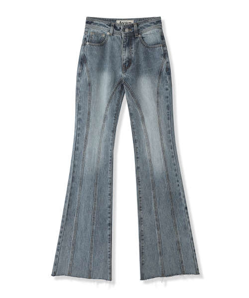 AVANDRESS（アバンドレス ）の「Thin Bootscut Pants DARK BLACK（デニムパンツ・レディース・ダークブラック・SMALL/MEDIUM/LARGE/X-LARGE）」の19枚目の写真