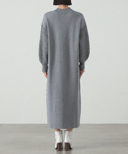 CAST:（キャストコロン）の「【1枚で着映える】スタッズニットワンピース（ワンピース・レディース・ブラック/グレー・S/M）」の5枚目の写真