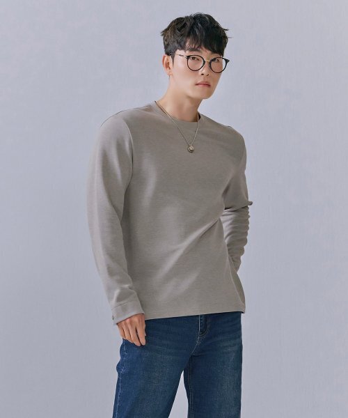 CHASECULT（チェイスカルト）の「男性変形ニット組織Tシャツ-CEZK5103B0X（Tシャツ/カットソー・メンズ・Beige・100/105/95）」の3枚目の写真