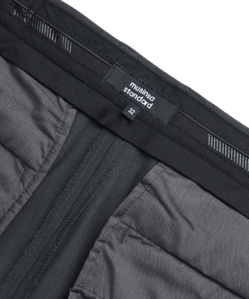MUSINSA STANDARD（ムシンサスタンダード）の「テーパードヒドゥンバンディング10スラックス[グレー]（スラックス・メンズ・その他・31/26/27/28/29/30/38/36/34/32/33）」の8枚目の写真