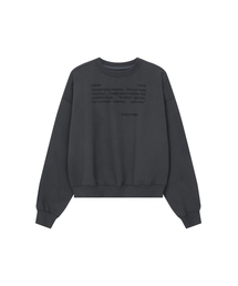 Quote sweat shirts CHARCOAL