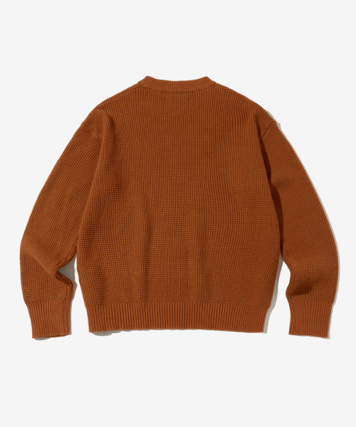 OUTSTANDING(アウトスタンディング)の「WAFFLE CREW NECK KNIT_BRICK(ニット/セーター・メンズ・その他・SMALL)」の2枚目の写真