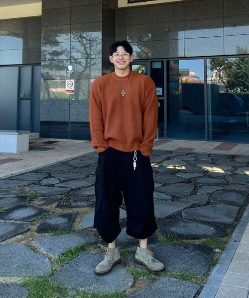 OUTSTANDING(アウトスタンディング)の「WAFFLE CREW NECK KNIT_BRICK(ニット/セーター・メンズ・その他・SMALL)」の8枚目の写真