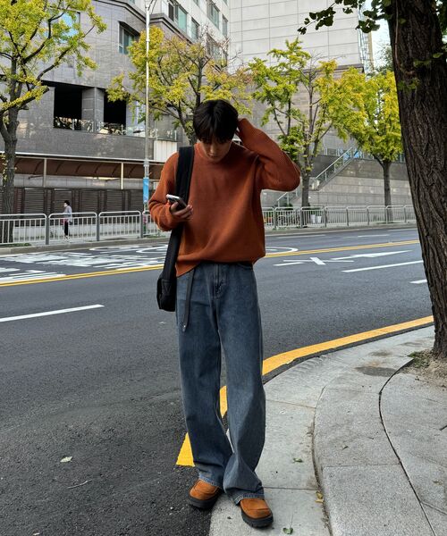 OUTSTANDING(アウトスタンディング)の「WAFFLE CREW NECK KNIT_BRICK(ニット/セーター・メンズ・その他・SMALL)」の9枚目の写真