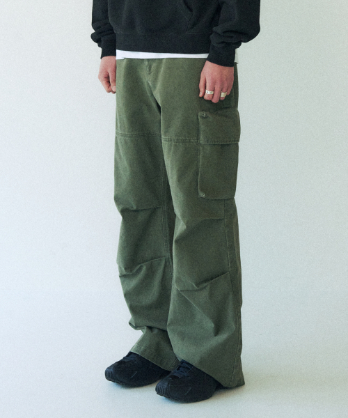 SLOWACID（スローアシッド）の「ダイダコットンワイドカーゴパンツ[カーキ]（スウェットパンツ・レディース・その他・MEDIUM/LARGE/SMALL）」の8枚目の写真