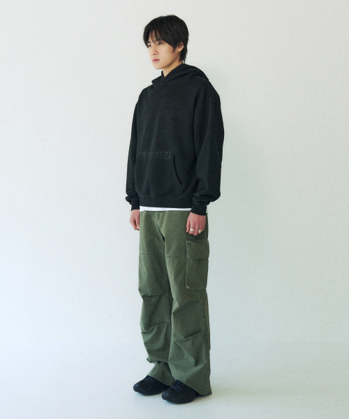 SLOWACID（スローアシッド）の「ダイダコットンワイドカーゴパンツ[カーキ]（スウェットパンツ・レディース・その他・MEDIUM/LARGE/SMALL）」の9枚目の写真