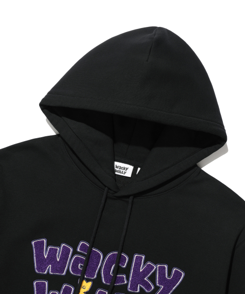Wacky WiLLy(ワッキーウィリー)の「起毛タイポグラフィックフードブラック(パーカー・レディース・その他・SMALL/MEDIUM/LARGE/X-LARGE)」の4枚目の写真