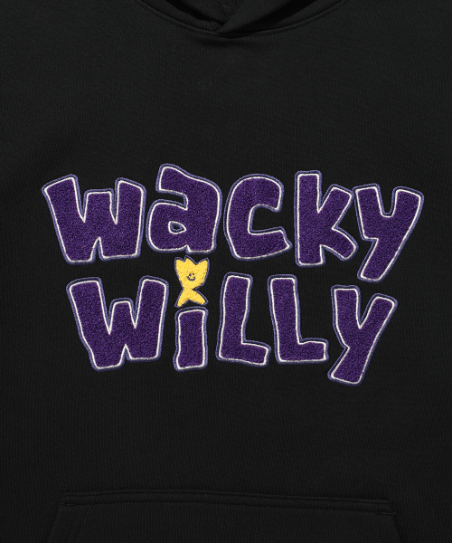 Wacky WiLLy(ワッキーウィリー)の「起毛タイポグラフィックフードブラック(パーカー・レディース・その他・SMALL/MEDIUM/LARGE/X-LARGE)」の5枚目の写真