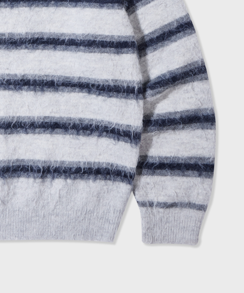 GLW（ジーエルダブリュ）の「ストライプブラシドニットグレー（ニット/セーター・レディース・その他・SMALL/MEDIUM/LARGE）」の7枚目の写真