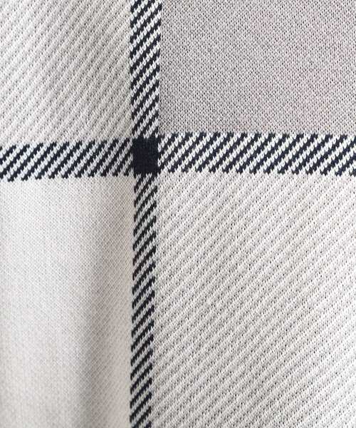 THE SHOP TK （ザ ショップ ティーケー ）の「【大人の休日スタイルにはこれ！】フロントチェック柄ニットパーカ　洗濯機OK（パーカー・メンズ・ベージュ系1/ネイビー系1/ホワイト系4・04/03/02）」の7枚目の写真