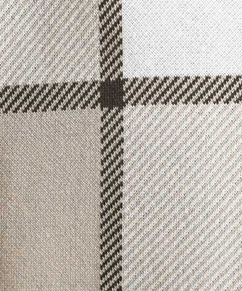 THE SHOP TK （ザ ショップ ティーケー ）の「【大人の休日スタイルにはこれ！】フロントチェック柄ニットパーカ　洗濯機OK（パーカー・メンズ・ベージュ系1/ネイビー系1/ホワイト系4・04/03/02）」の11枚目の写真