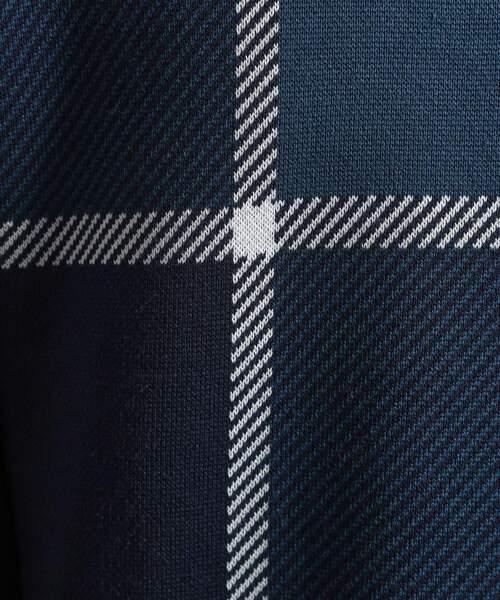 THE SHOP TK （ザ ショップ ティーケー ）の「【大人の休日スタイルにはこれ！】フロントチェック柄ニットパーカ　洗濯機OK（パーカー・メンズ・ベージュ系1/ネイビー系1/ホワイト系4・04/03/02）」の15枚目の写真