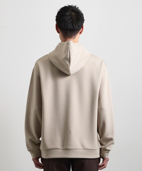 THE SHOP TK （ザ ショップ ティーケー ）の「【大人の休日スタイルにはこれ！】フロントチェック柄ニットパーカ　洗濯機OK（パーカー・メンズ・ベージュ系1/ネイビー系1/ホワイト系4・04/03/02）」の18枚目の写真