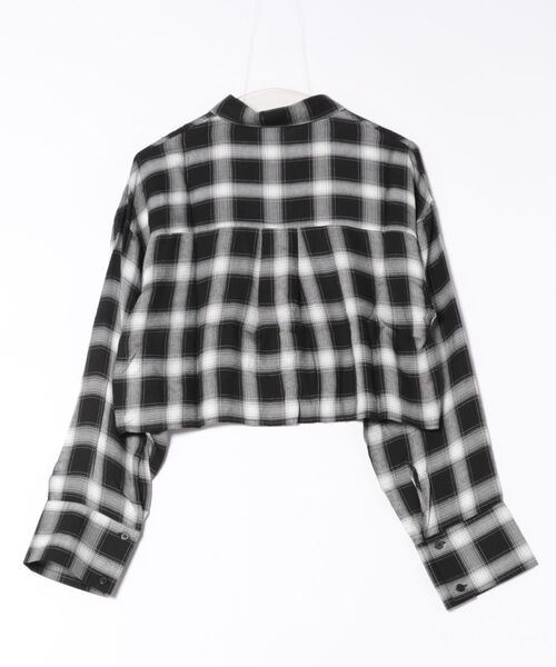 CIEL'AIR（シエルエアー）の「CHECK SHORT SHIRT（ﾁｪｯｸｼｮｰﾄｼｬﾂ）（シャツ/ブラウス・レディース・ブラック/オレンジ・FREE）」の21枚目の写真
