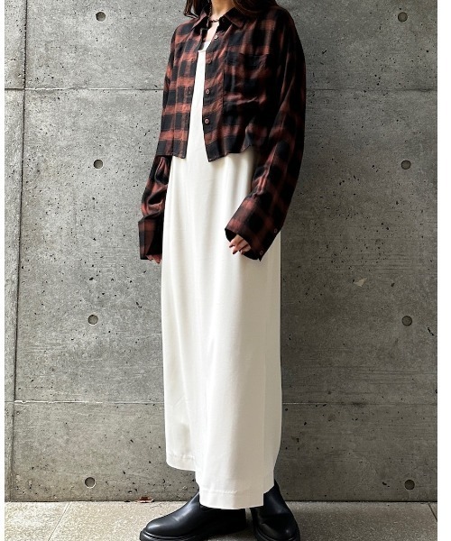 CIEL'AIR（シエルエアー）の「CHECK SHORT SHIRT（ﾁｪｯｸｼｮｰﾄｼｬﾂ）（シャツ/ブラウス・レディース・ブラック/オレンジ・FREE）」の22枚目の写真