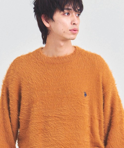 U.S. POLO ASSN.（ユーエスポロアッスン）の「US POLO ASSN ｸﾙｰｾｰﾀｰ（ニット/セーター・メンズ・ブラック/ダークオレンジ・M/L/XL）」の2枚目の写真