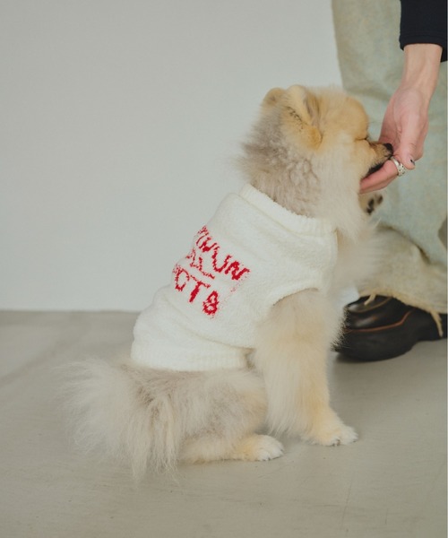 common gull products.(コモンガルプロダクツ)の「ほたて色のcommon gull products. dog kint(ペットウェア・レディース・ネイビー/ピンク系/ホワイト系・SMALL/MEDIUM/LARGE)」の2枚目の写真