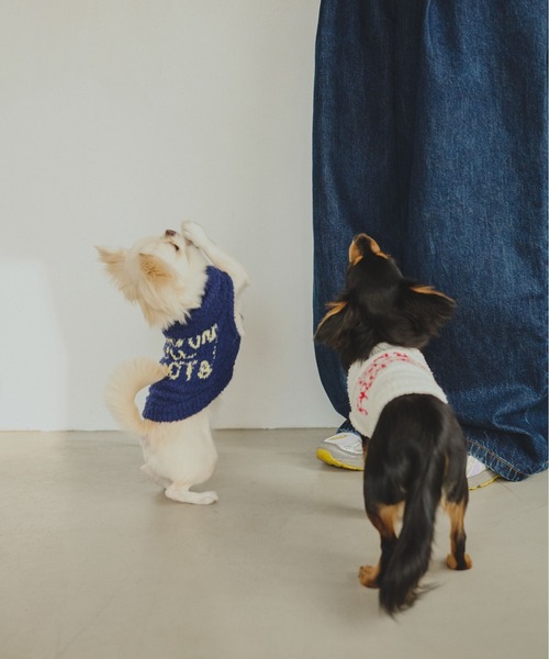 common gull products.(コモンガルプロダクツ)の「ほたて色のcommon gull products. dog kint(ペットウェア・レディース・ネイビー/ピンク系/ホワイト系・SMALL/MEDIUM/LARGE)」の8枚目の写真