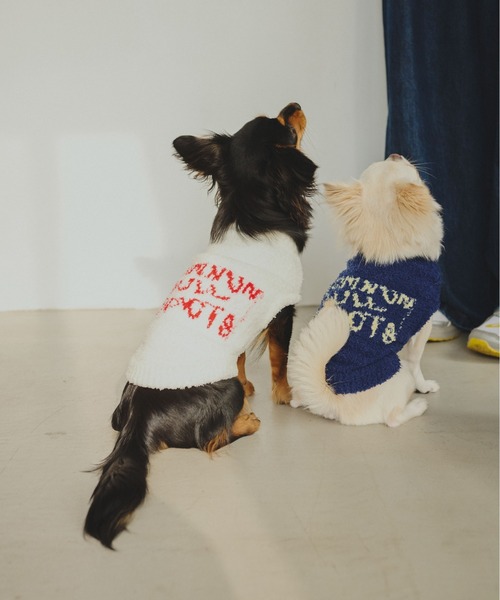 common gull products.(コモンガルプロダクツ)の「ほたて色のcommon gull products. dog kint(ペットウェア・レディース・ネイビー/ピンク系/ホワイト系・SMALL/MEDIUM/LARGE)」の10枚目の写真