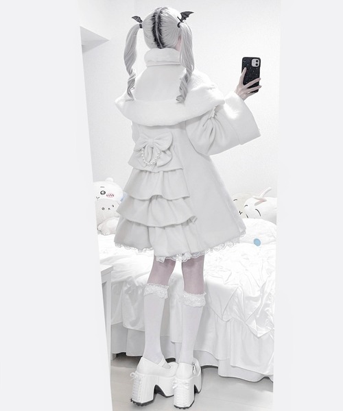 TETOYちゃんコラボ】クロスリボンケープ付きコート（その他アウター