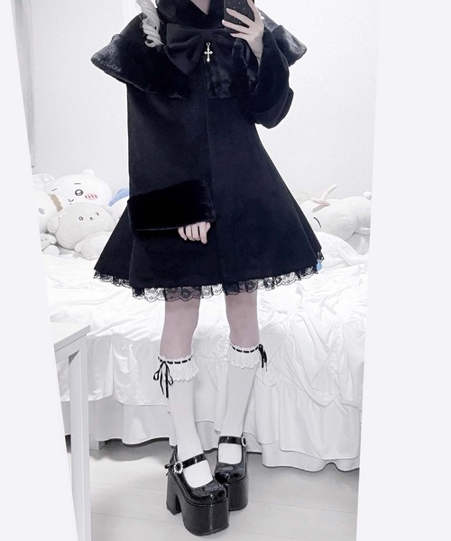 TETOYちゃんコラボ】クロスリボンケープ付きコート（その他アウター