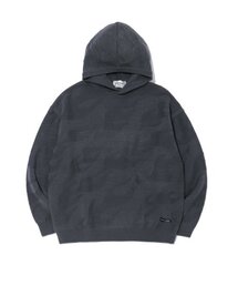 FLAME HOOD KNIT CHARCOAL