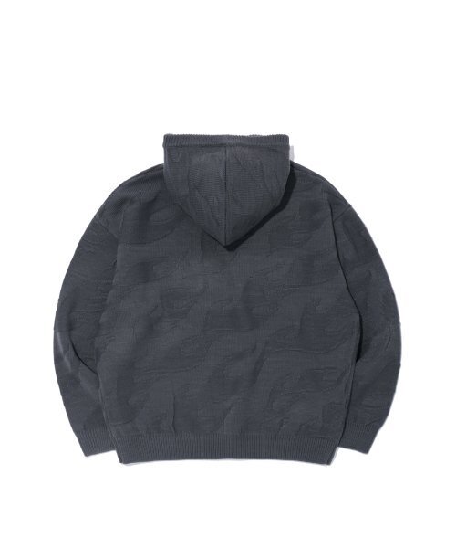CRITIC（クリティック）の「FLAME HOOD KNIT CHARCOAL（ニット/セーター・レディース・その他・LARGE/MEDIUM）」の2枚目の写真