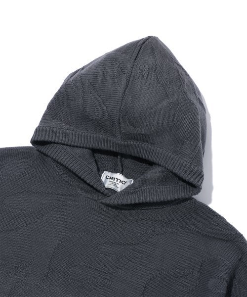 CRITIC（クリティック）の「FLAME HOOD KNIT CHARCOAL（ニット/セーター・レディース・その他・LARGE/MEDIUM）」の3枚目の写真