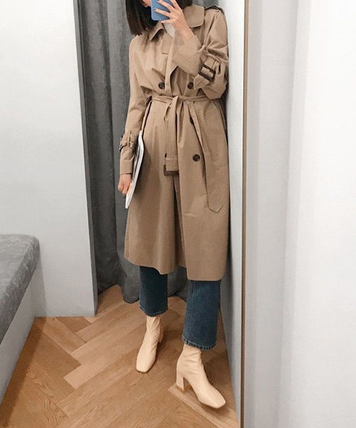 shoes365（シューズスリーシックスファイヴ）の「スクエアトゥ ショートブーツ（ブーツ・レディース・ブラック/ライトベージュ/ベージュ・23.0cm/23.5cm/24.0cm/24.5cm/25.0cm/23.5㎝）」の4枚目の写真