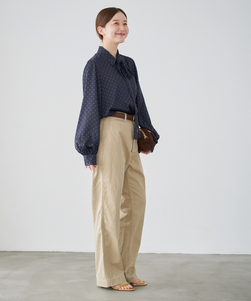 WEB限定/追加3》サテンドットタイ付ブラウス（シャツ/ブラウス）｜IENA