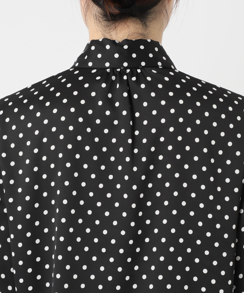 【最終価格】IENA イエナ サテンドットタイ付ブラウス WEB限定/追加4予約》サテンドットタイ付ブラウス（シャツ／ブラウス