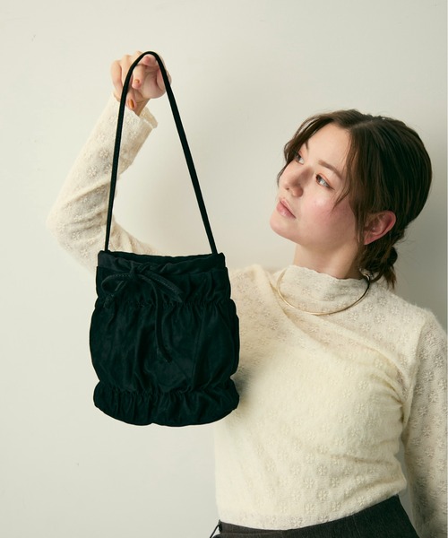 セール】スウェードギャザーショルダーバッグ（ショルダーバッグ