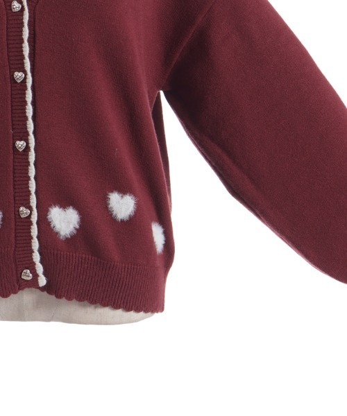 axes femme（アクシーズファム）の「ハートジャカードニットカーディガン（カーディガン/ボレロ・レディース・ブラック/レッド/ホワイト・FREE）」の16枚目の写真