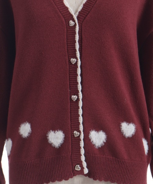 axes femme（アクシーズファム）の「ハートジャカードニットカーディガン（カーディガン/ボレロ・レディース・ブラック/レッド/ホワイト・FREE）」の18枚目の写真