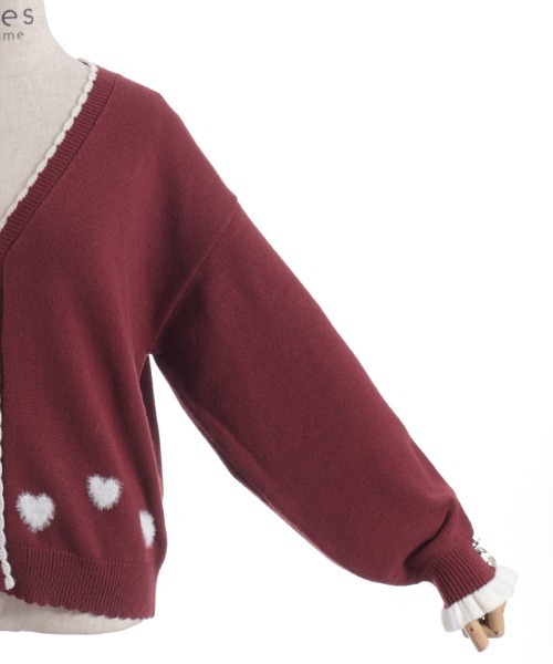 axes femme（アクシーズファム）の「ハートジャカードニットカーディガン（カーディガン/ボレロ・レディース・ブラック/レッド/ホワイト・FREE）」の19枚目の写真