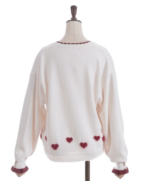 axes femme（アクシーズファム）の「ハートジャカードニットカーディガン（カーディガン/ボレロ・レディース・ブラック/レッド/ホワイト・FREE）」の22枚目の写真