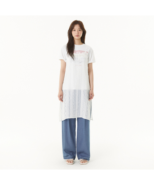 PLASTIC ISLAND（プラスティックアイランド）の「スリップノースリーブワンピース PR2WO513（ワンピース・レディース・ホワイト・SMALL/MEDIUM）」の2枚目の写真