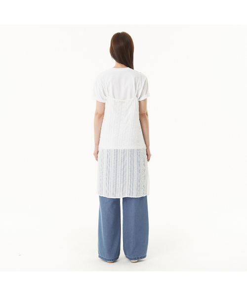 PLASTIC ISLAND（プラスティックアイランド）の「スリップノースリーブワンピース PR2WO513（ワンピース・レディース・ホワイト・SMALL/MEDIUM）」の3枚目の写真