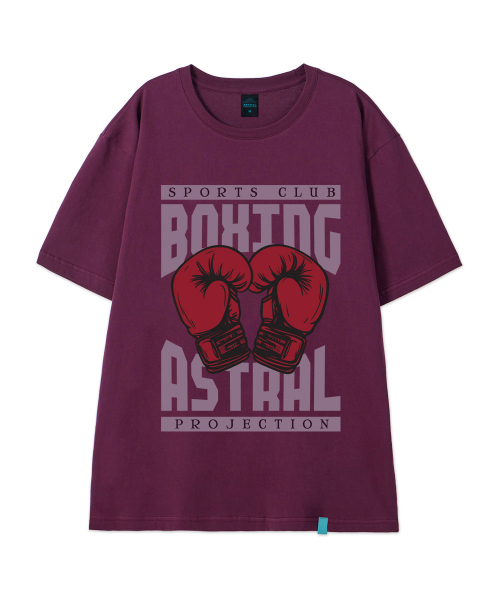 ASTRAL PROJECTION（アストラルプロジェクション）の「[スポーツクラブボクシング]コットンルーズフィット半袖Tシャツ_プラムパープル（Tシャツ/カットソー・メンズ・その他・LARGE/MEDIUM/X-LARGE/XX-LARGE）」の2枚目の写真