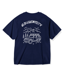 キャンピングオフロードオーバーサイズ半袖Tシャツ(ネイビー)