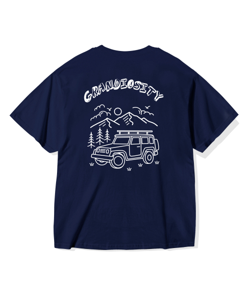 GRANDIOSITY(グランディオシティ)の「キャンピングオフロードオーバーサイズ半袖Tシャツ(ネイビー)(Tシャツ/カットソー・メンズ・その他・FREE)」の1枚目の写真