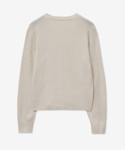 LADY VOLUME(レディーボリューム)の「V-NECK WOOL BUTTON KNIT CARDIGAN_BEIGE(カーディガン/ボレロ・レディース・その他・SMALL/MEDIUM)」の3枚目の写真
