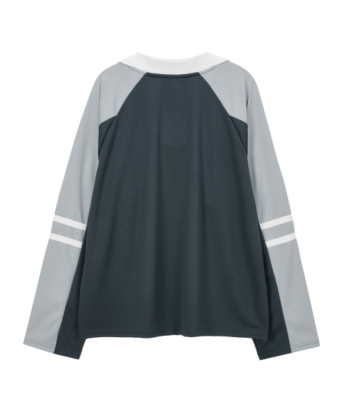 MIDSUN(ミッドサン)の「Wild Spirit Football Jersey-Charcoal(Tシャツ/カットソー・レディース・その他・MEDIUM/LARGE)」の2枚目の写真