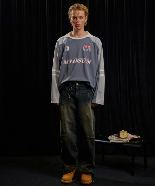 MIDSUN(ミッドサン)の「Wild Spirit Football Jersey-Charcoal(Tシャツ/カットソー・レディース・その他・MEDIUM/LARGE)」の3枚目の写真