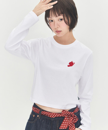 スモールスターベリーLSクロップTシャツ[ホワイト]