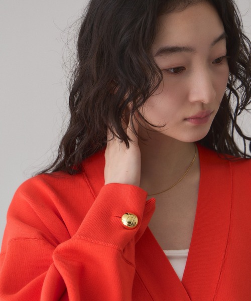 ADAM ET ROPE'（アダムエロペ）の「【サステナブル】ロゴボタンミドルカーディガン（カーディガン/ボレロ・レディース・ブラック/オレンジ系その他/オフホワイト・FREE）」の11枚目の写真