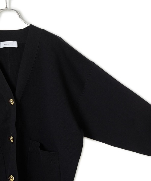 ADAM ET ROPE'（アダムエロペ）の「【サステナブル】ロゴボタンミドルカーディガン（カーディガン/ボレロ・レディース・ブラック/オレンジ系その他/オフホワイト・FREE）」の18枚目の写真