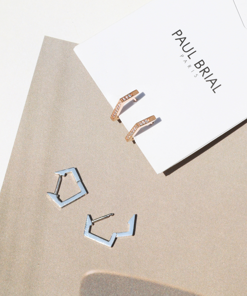 PAUL BRIAL（ポールブリアル）の「レットワール ワンタッチピアス PYBE0295（ピアス（両耳用）・レディース・ピンクゴールド/ホワイト・FREE）」の5枚目の写真