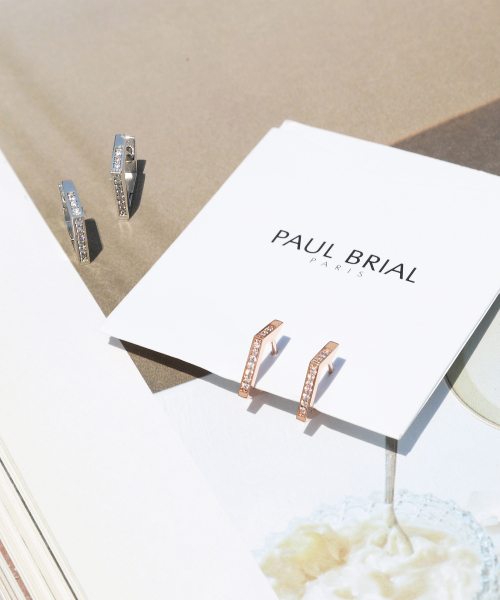 PAUL BRIAL（ポールブリアル）の「レットワール ワンタッチピアス PYBE0295（ピアス（両耳用）・レディース・ピンクゴールド/ホワイト・FREE）」の6枚目の写真
